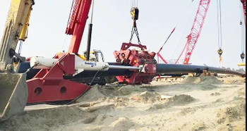 “Goodeng Machine”GT5000 Pipe Thruster Assisting with Bangladesh in Single Point Mooring Horizontal Directional Crossing