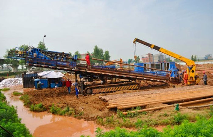 GD8000-LLS HDD Machine in Natural Gas Pipeline Crossing project in Ganjiang City Jiangxi Province