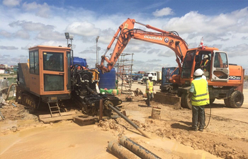 GD450-LS HDD Machine in Cambodia International Airport Pipeline Crossing Project